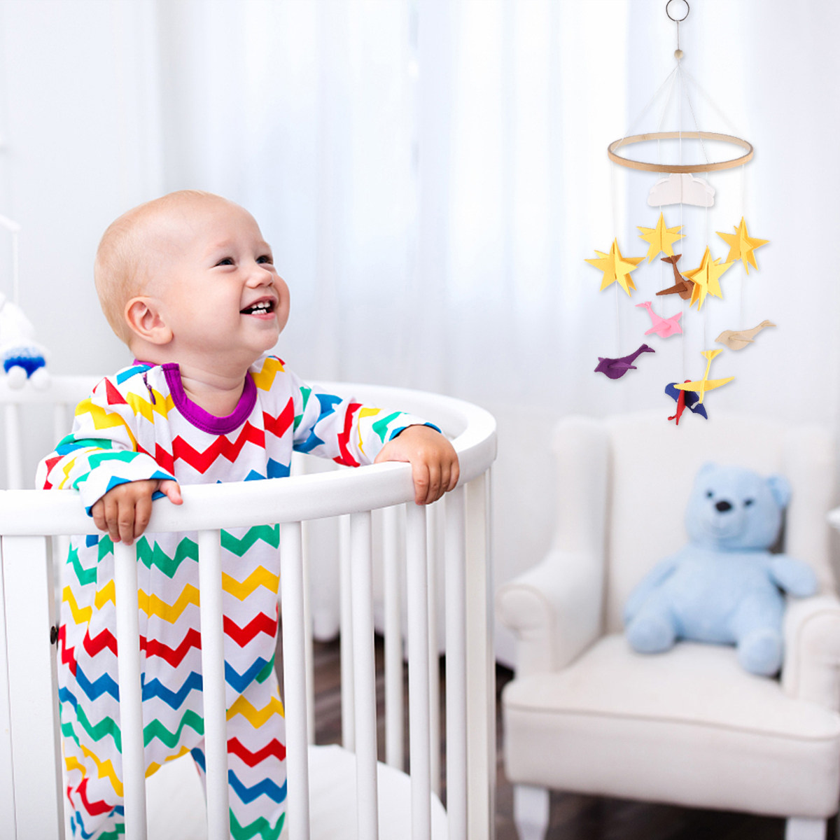 Baby Nursery Boy - 1 Stuks Babybedje Hangdecoratie Premium Windgong