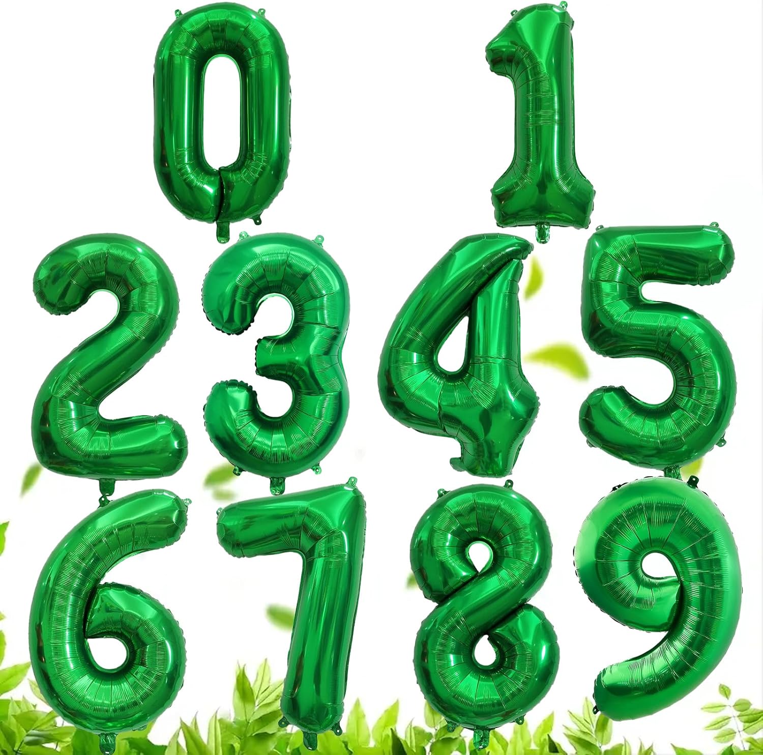 Baby Nursery Jungle Theme - 32 inch groene nummerfolie ballonnen 0-9