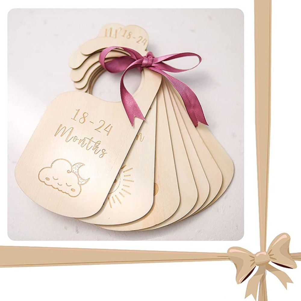 Baby Nursery Wardrobe - 7/8 Stuks Houten Babykast Divider Label