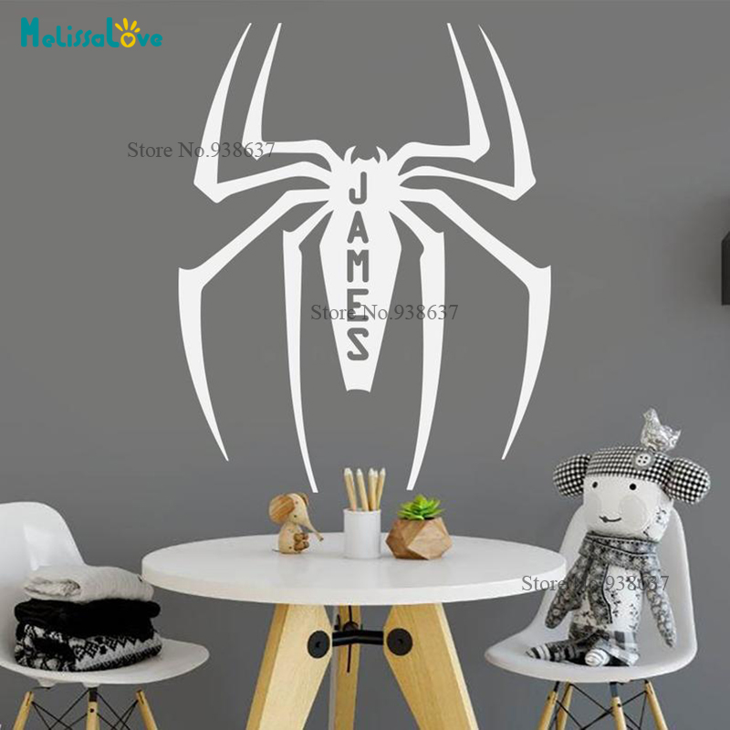 Baby Nursery Themes Boy - Gepersonaliseerde Spider Lover Animal Thema Muursticker