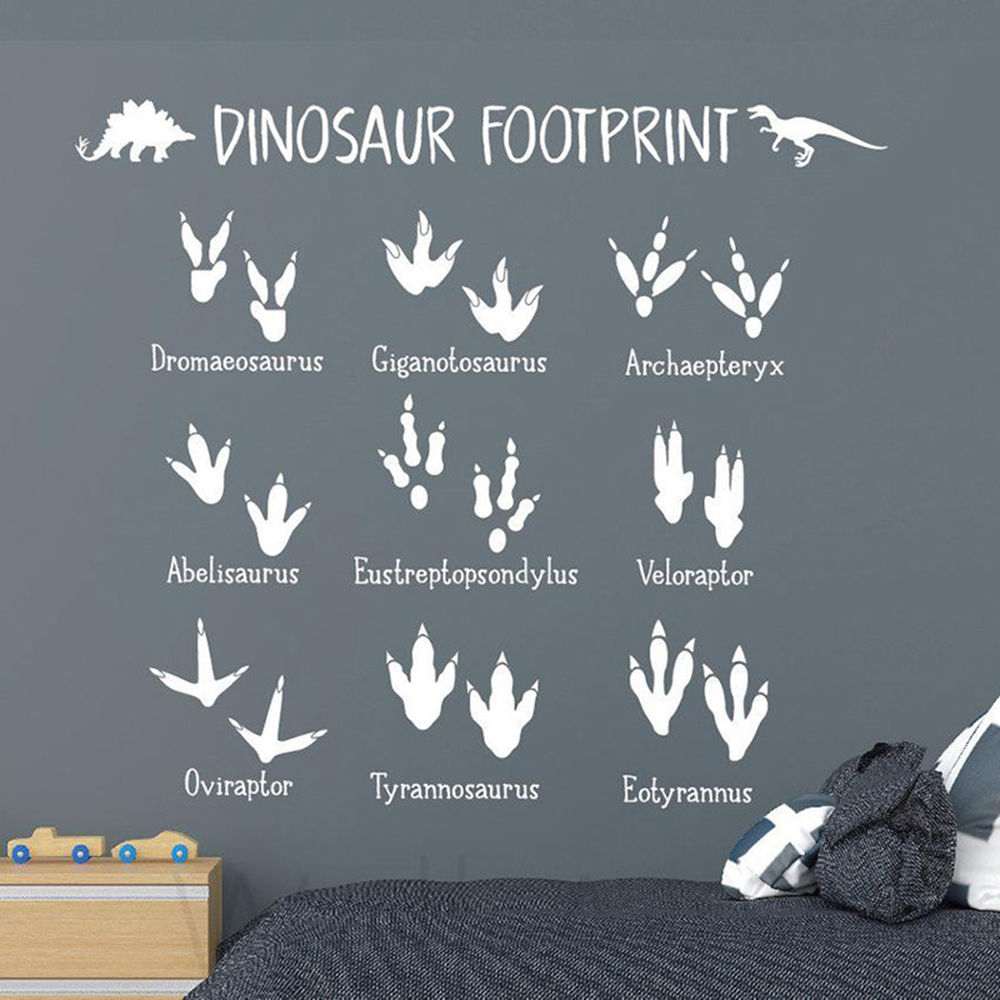 Baby Nursery Panelling - Cartoon dinosaurus voetafdruk poot muursticker babykamer