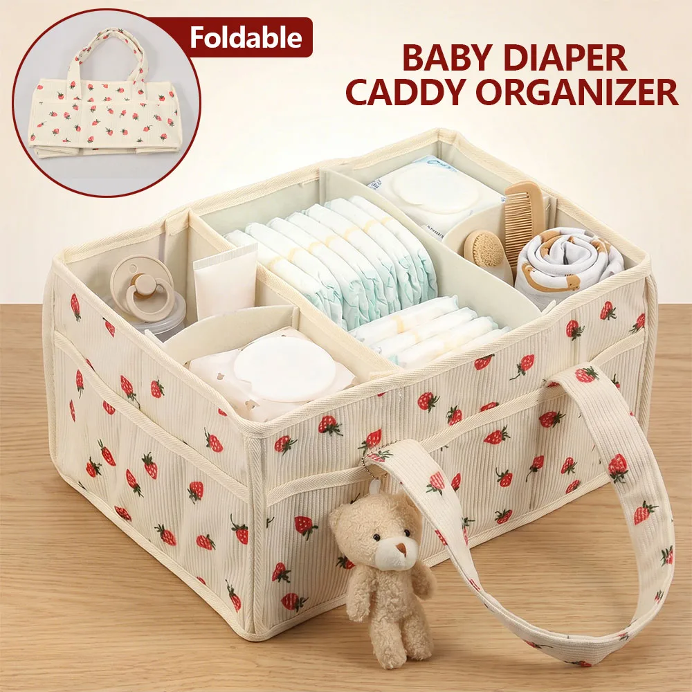 Baby Nursery Organization Ideas - Opbergmand voor luiers en luiersdoekjes, draagbaar,