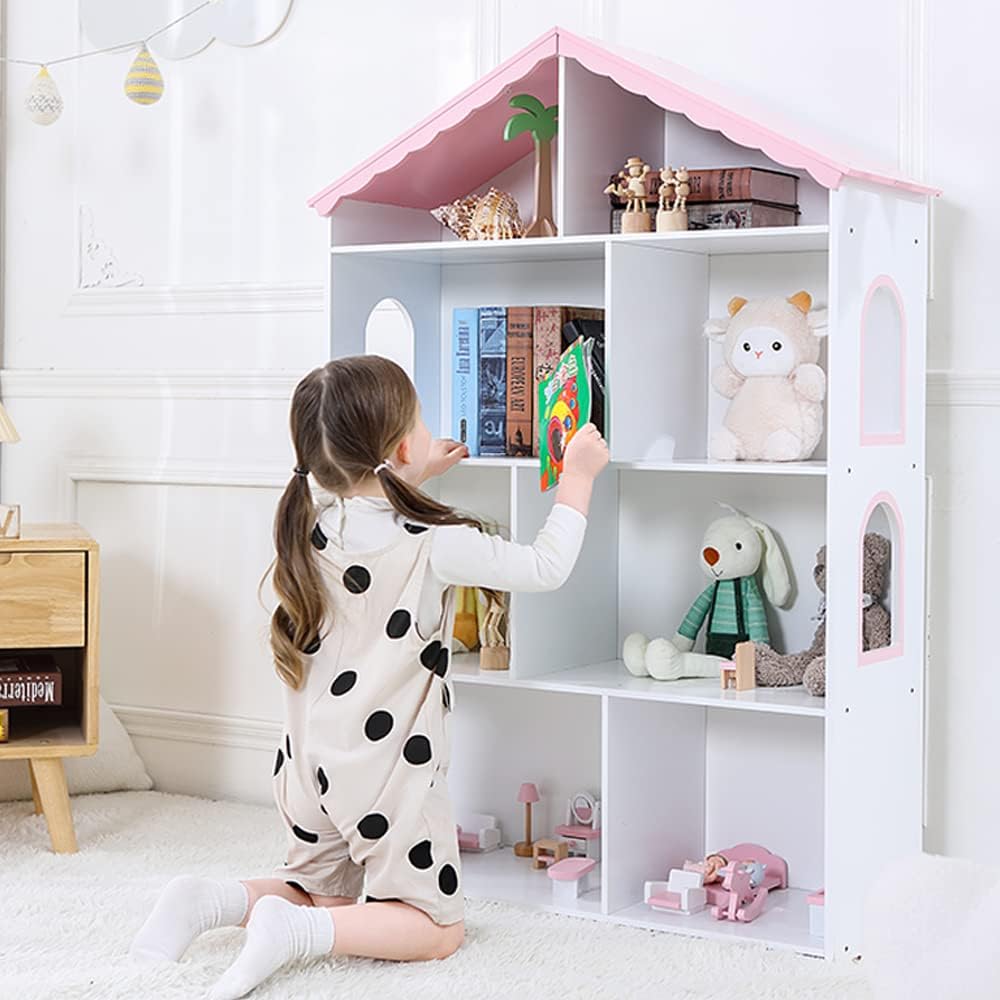 Baby Nursery Bookshelf - Kinderboekenplank en speelgoedopbergruimte, boekenplank voor peuters,