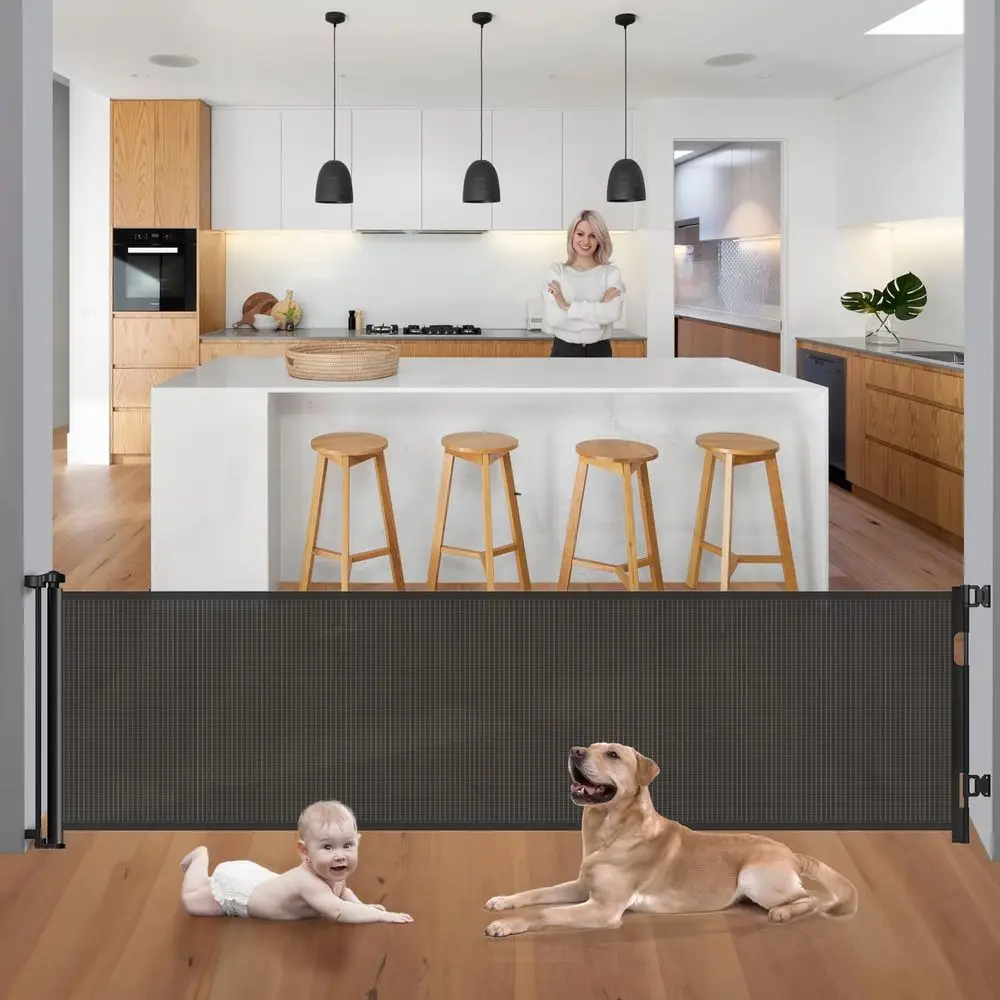 Baby Gate Extra Wide - Intrekbare extra brede 118 inch babyhek