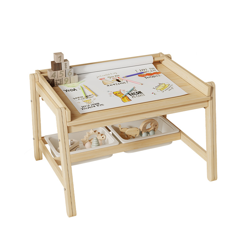 Baby Nursery Table - Massief houten tafels en stoelen, rechthoekige,