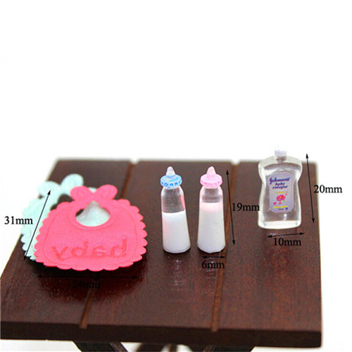 Baby Nursery Sets - 1:12 poppenhuis miniatuur babyflessen shampoo slabbetjes