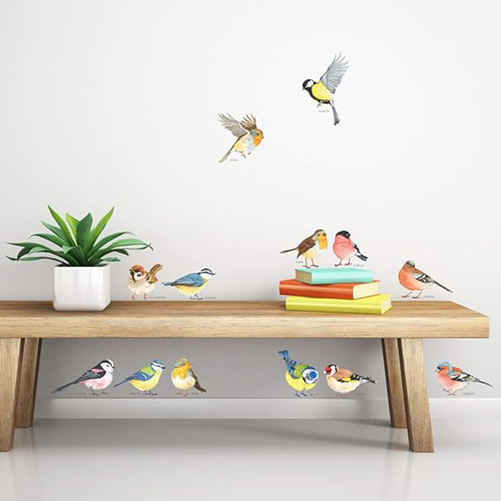 Baby Nursery Panelling - 13 stuks kleine vogels muursticker babykamer