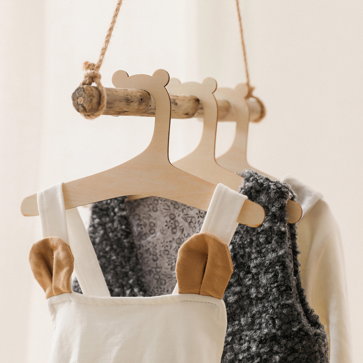 Baby Nursery Uniform - 5/10 stuks houten babyhangers kinderkleding opberghanger