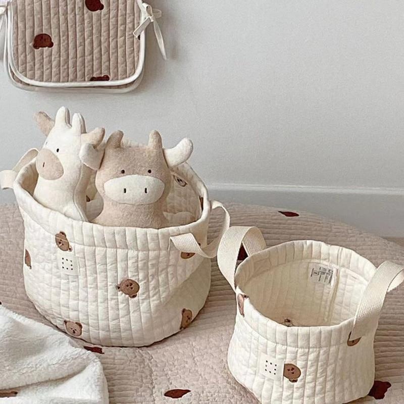 Baby Nursery Wardrobe - Schattige beer borduurwerk luiertas luier organisator