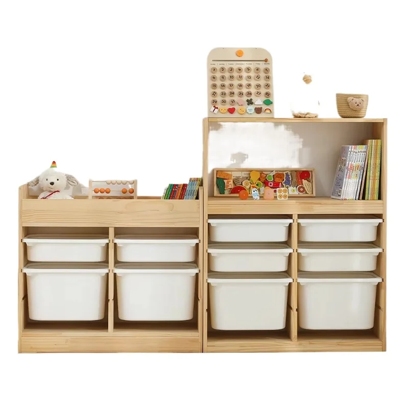 Baby Nursery Bookshelf - Speelgoedkast voor kinderen, woonkamer, babyspeelgoedopslag, decoratie,