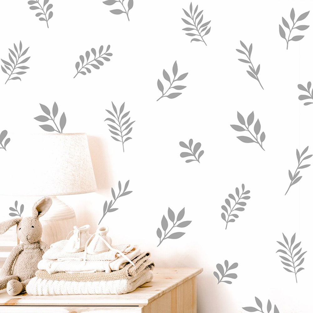 Baby Nursery Panelling - 41 stuks botanische blad muursticker speelkamer