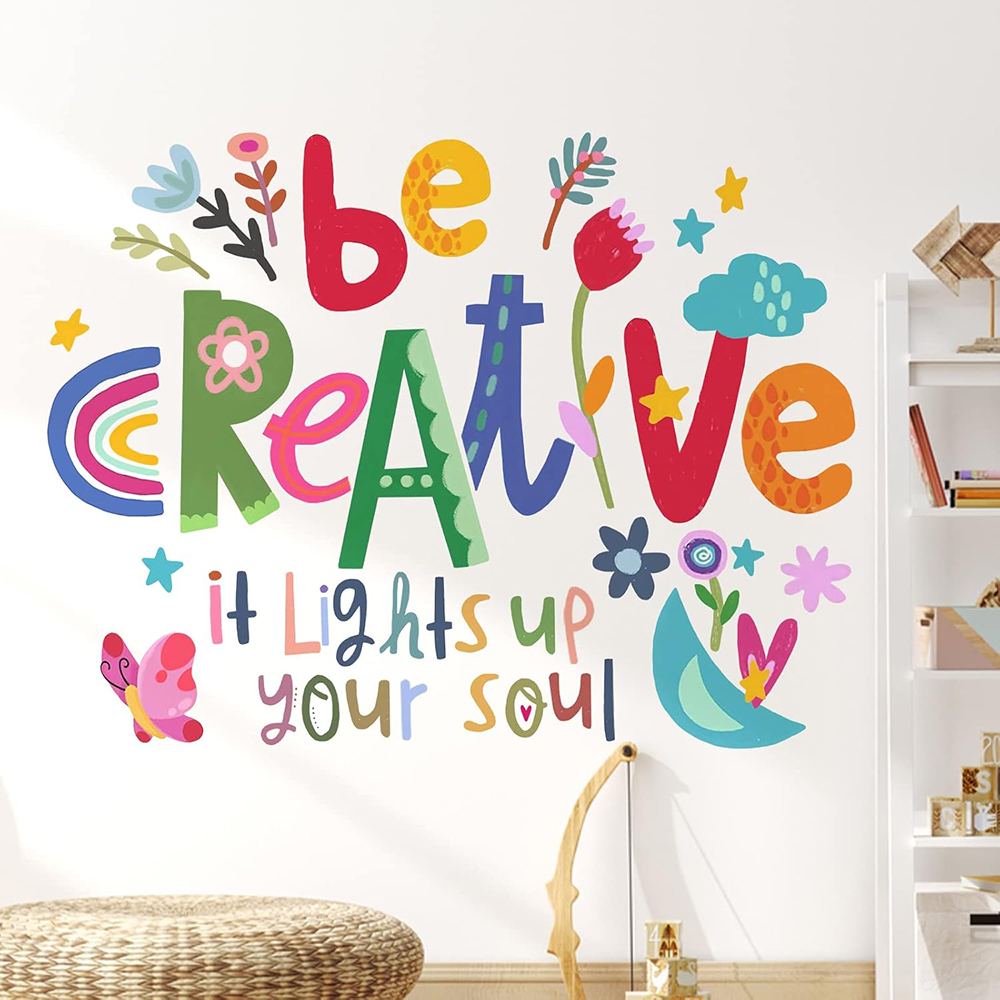 Baby Nursery Panelling - Wees creatief inspirerend citaat muurstickers babykamer