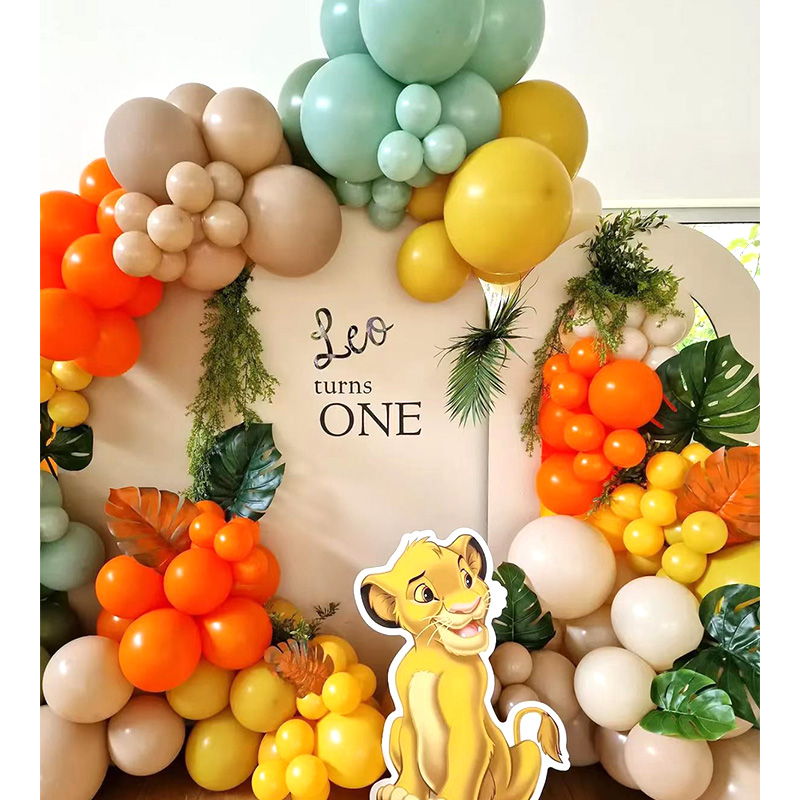Baby Nursery Jungle Theme - Ballonnenboogset met Leeuwenkoning thema, jungle safari