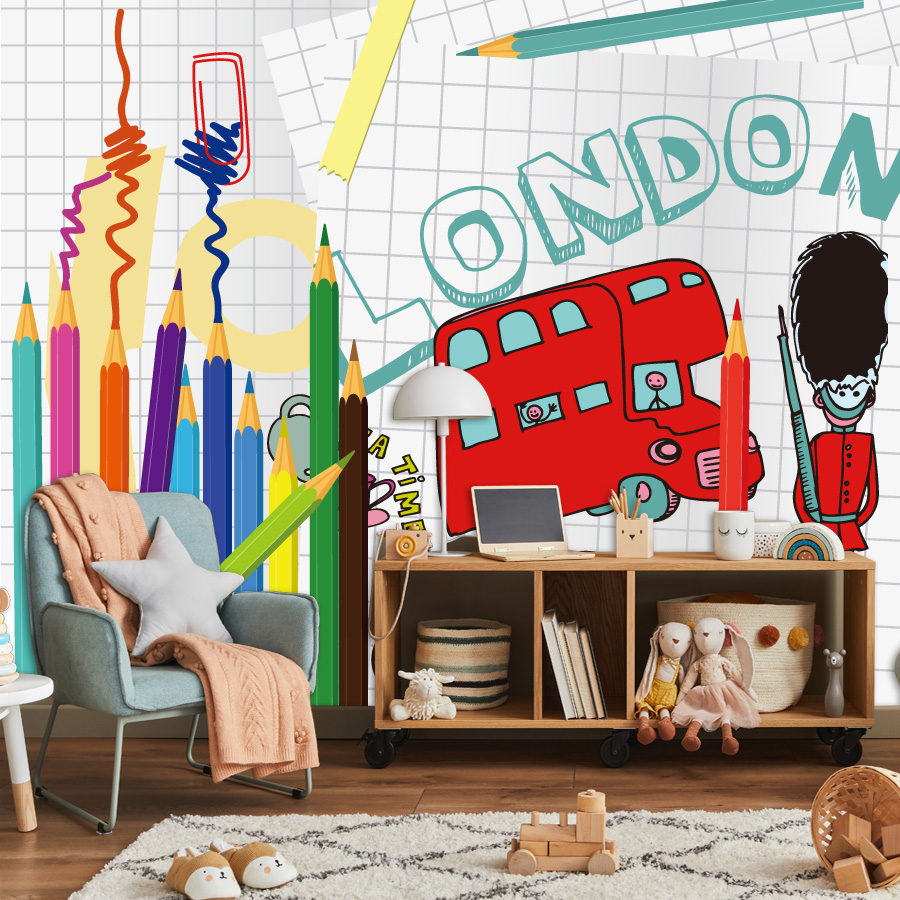 Baby Nursery Peel And Stick Wallpaper - Aangepaste cartoon eenvoudig aan te brengen