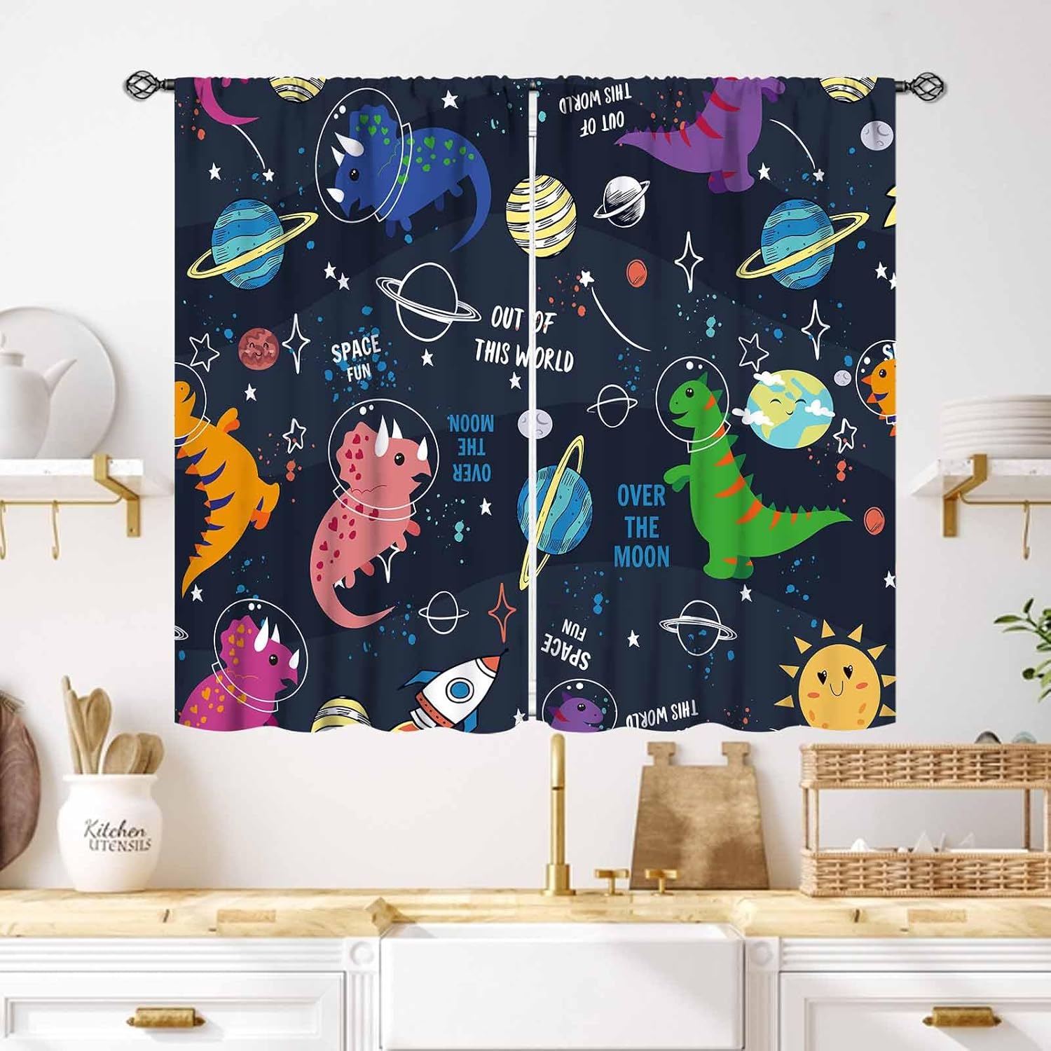 Baby Nursery Themes Boy - Dinosaurusgordijnen voor kinderkamer, cartoon dier Dino