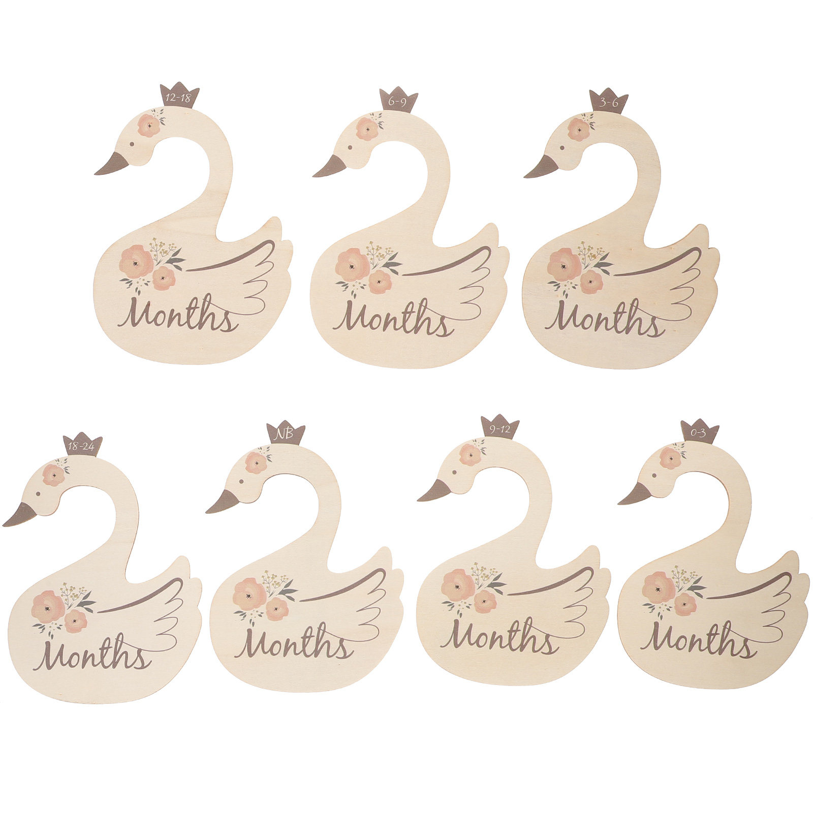 7 stuks zwanen babykleding maa - Baby Nursery Wardrobe recensie en prijs