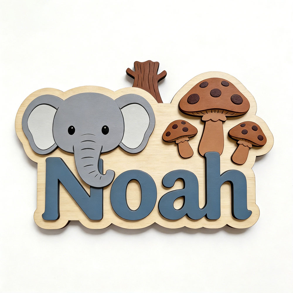 Aanpasbare cartoon olifant & p - Baby Nursery Themes Boy recensie en prijs