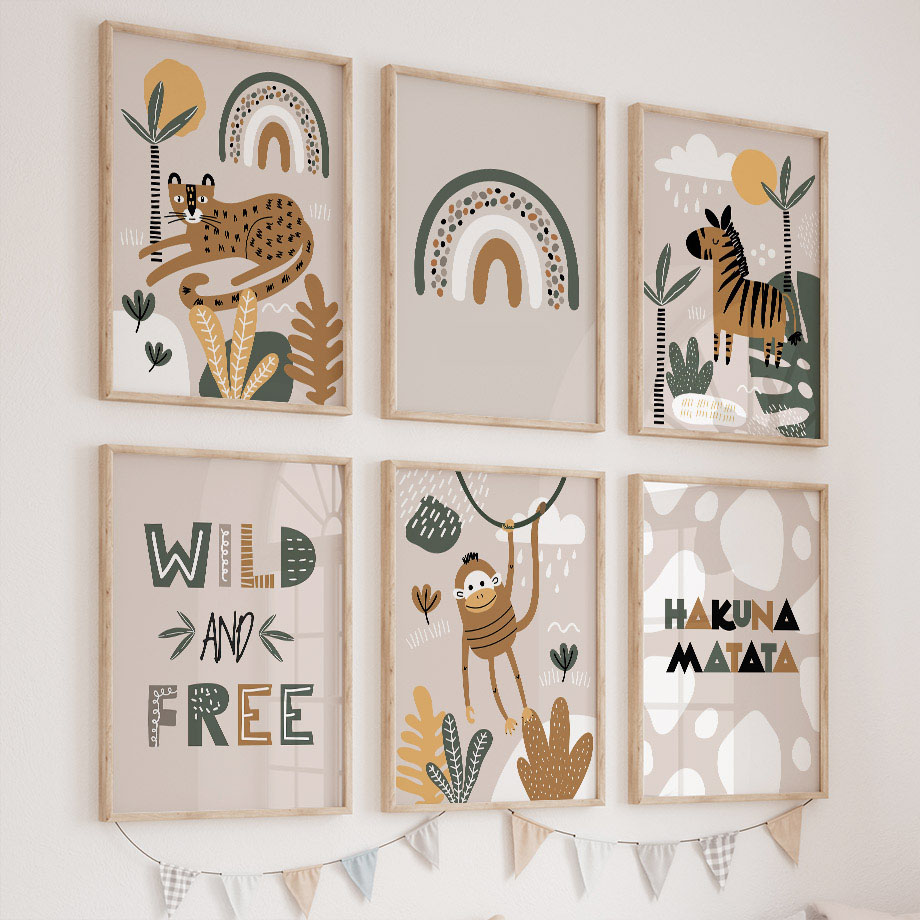 Luipaard Zebra Aap Jungle Dier - Baby Nursery Jungle Animals recensie en prijs
