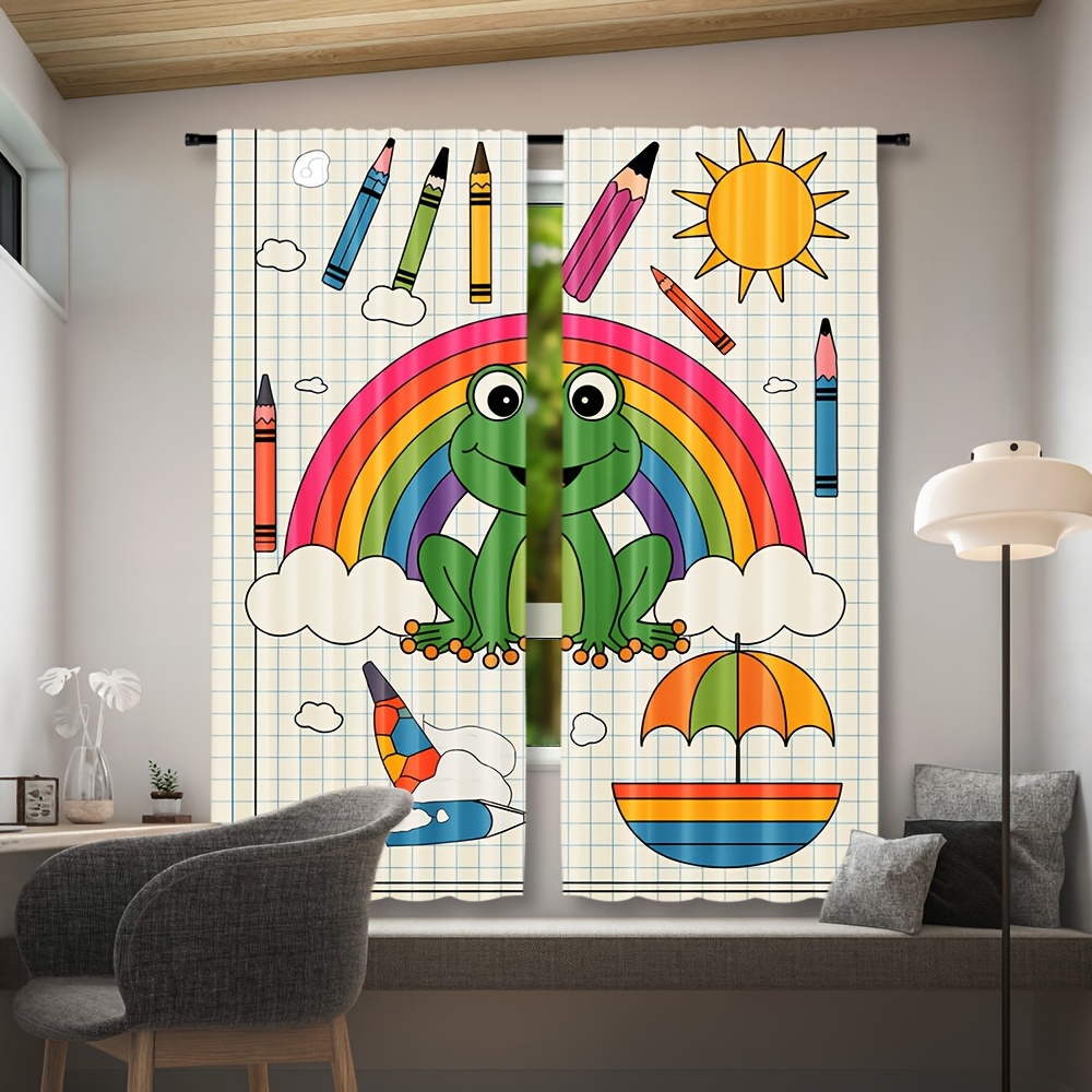 Leuke regenboogkikker gordijn  - Baby Nursery Themes Boy recensie en prijs