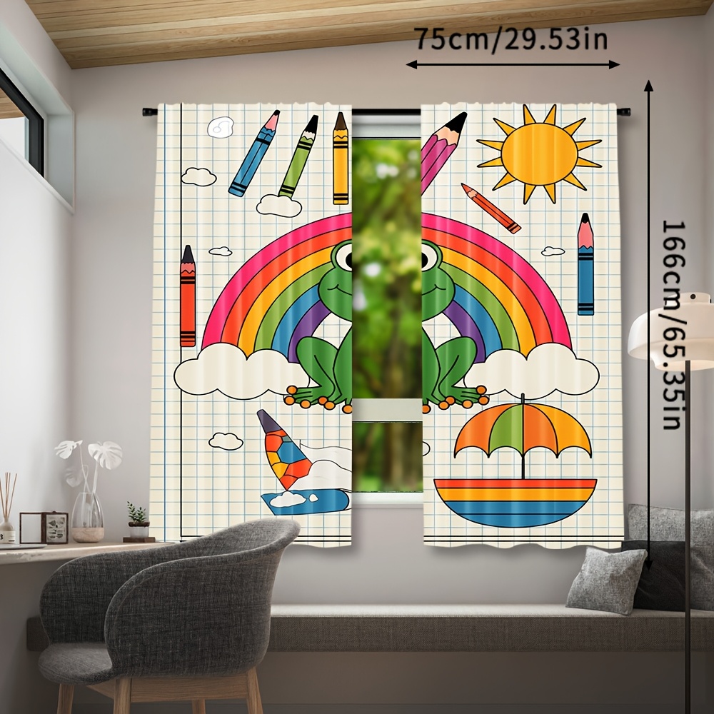 Leuke regenboogkikker gordijn  - Baby Nursery Themes Boy recensie en prijs