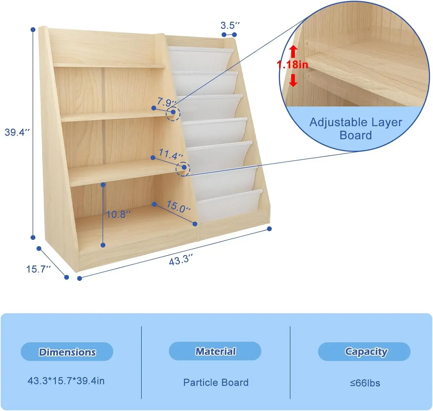 4-laags kinderboekenplank baby - Baby Nursery Bookshelf recensie en prijs