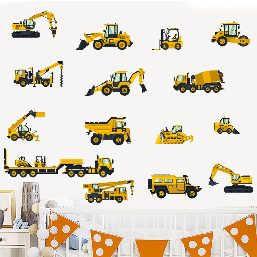 Cartoon graafmachine techniek  - Baby Nursery Wall Stickers recensie en prijs
