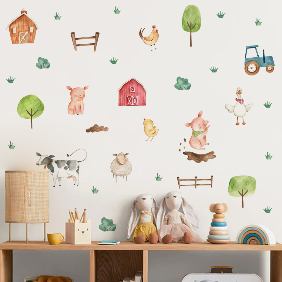 Boho Aquarel Schattige Boerder - Baby Nursery Wall Stickers recensie en prijs