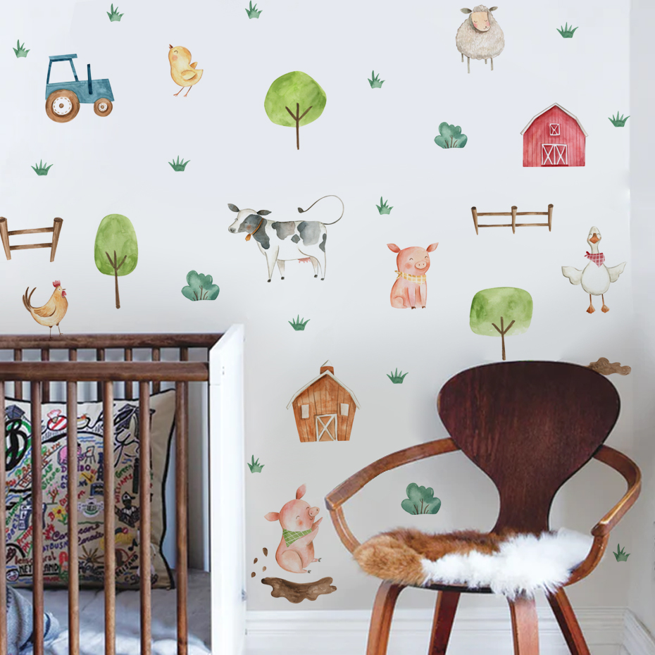 Boho Aquarel Schattige Boerder - Baby Nursery Wall Stickers recensie en prijs