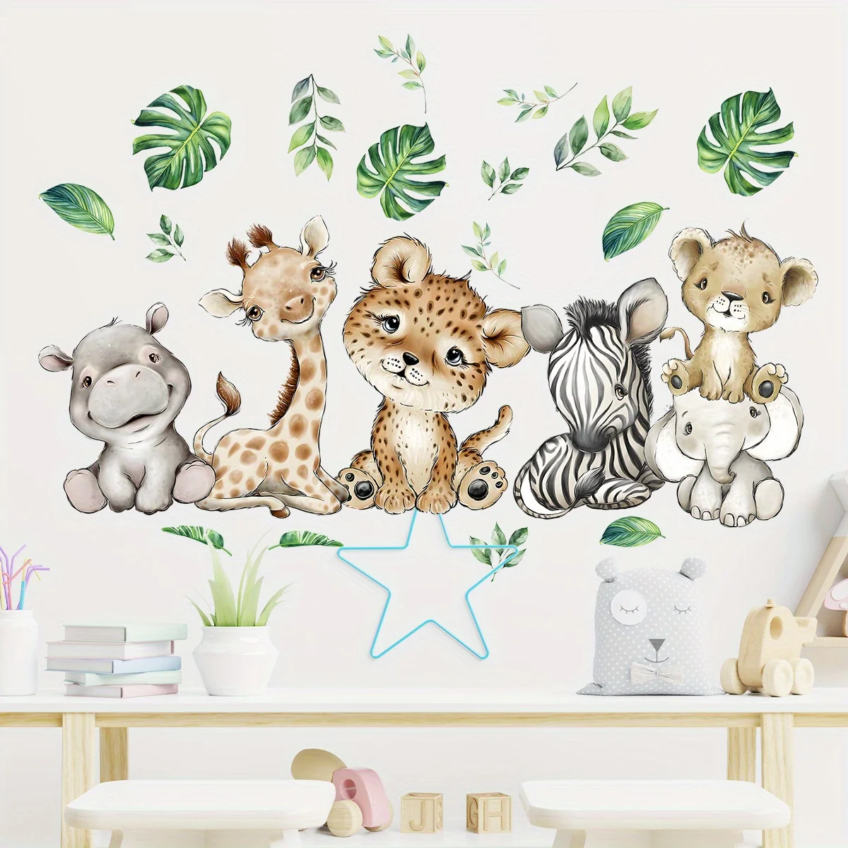 1PC Cartoon Leuke Nijlpaard Ti - Baby Nursery Wall Stickers recensie en prijs