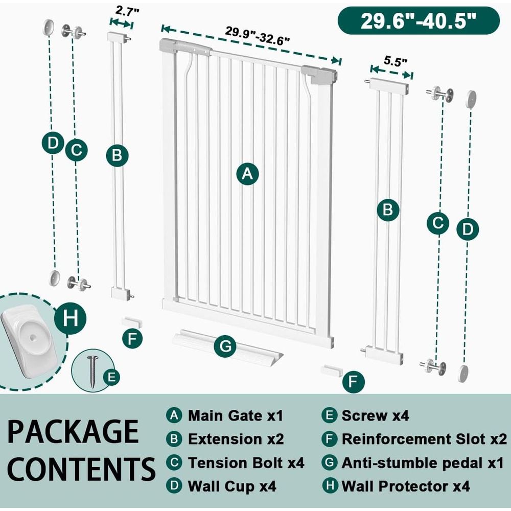 40,5 inch extra hoge babyhek o - Baby Gate Extra Wide recensie en prijs