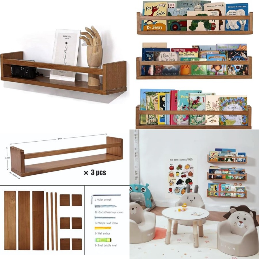 Wandplankjes voor babykamerdec - Baby Nursery Bookshelf recensie en prijs
