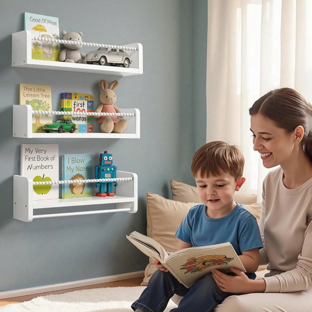 Boekenplanken voor de kinderka - Baby Nursery Bookshelf recensie en prijs