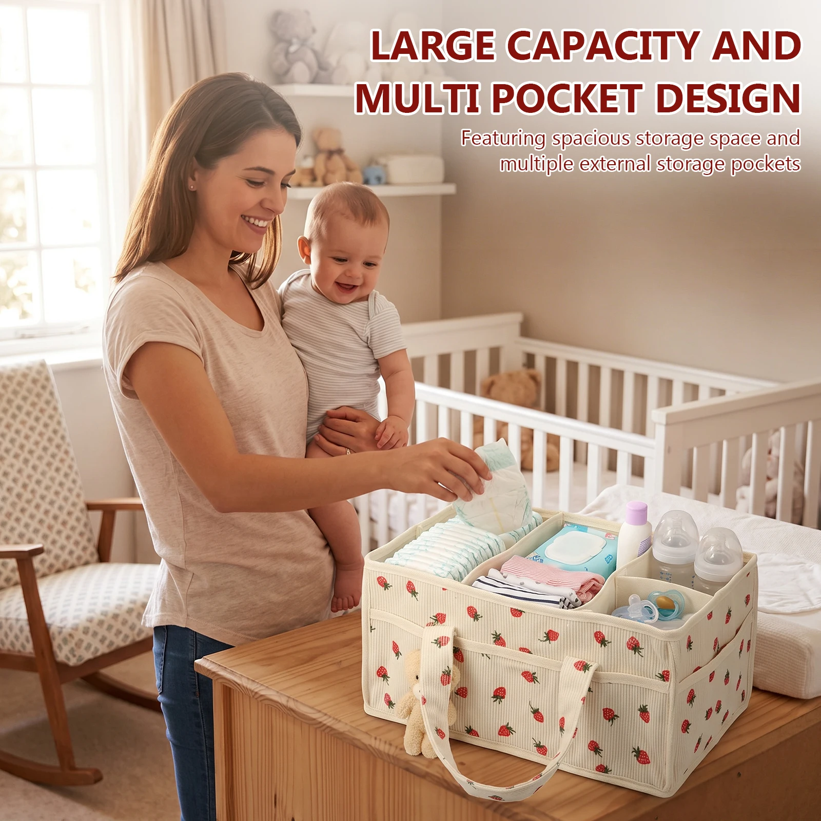Opbergmand voor luiers en luie - Baby Nursery Organization Ideas recensie en prijs