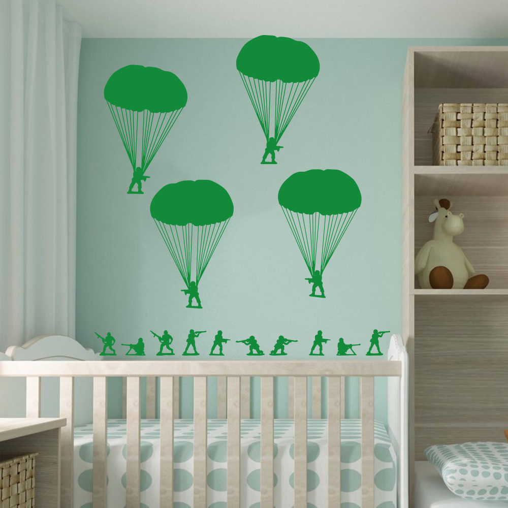 Leger mannen soldaten parachut - Baby Nursery Panelling recensie en prijs