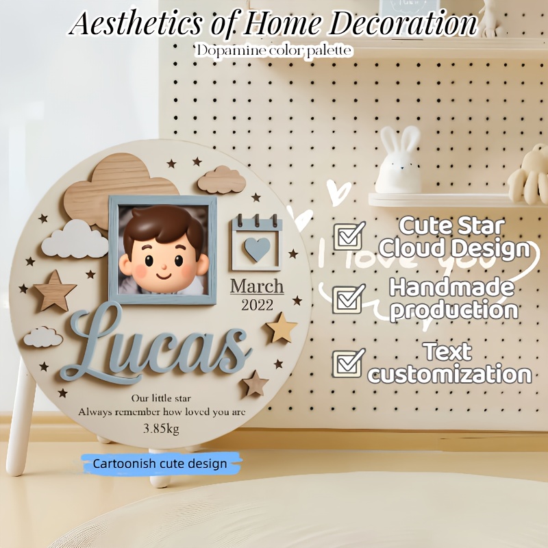Gepersonaliseerde baby fotolij - Baby Nursery Baby recensie en prijs