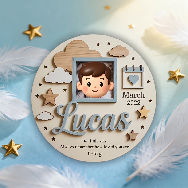 Gepersonaliseerde baby fotolij - Baby Nursery Baby recensie en prijs
