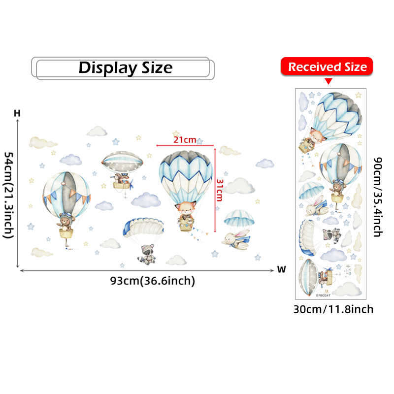 Cartoon Schattige Dieren Lucht - Baby Nursery Wall Stickers recensie en prijs