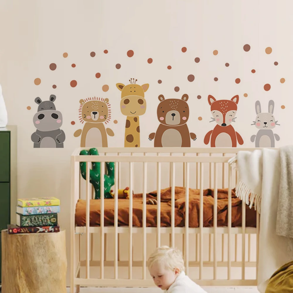 Boho schattige giraffe beer di - Baby Nursery Peel And Stick Wallpaper recensie en prijs