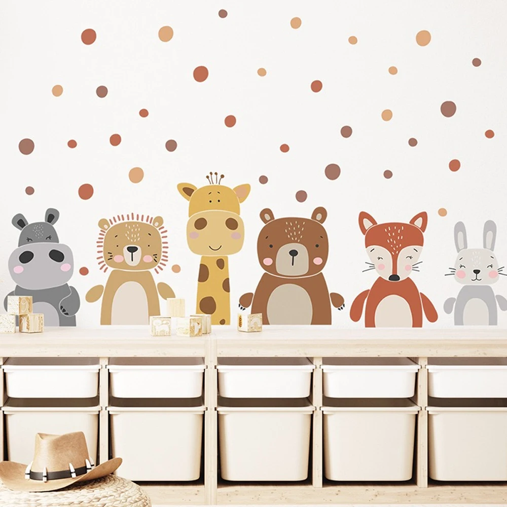Boho schattige giraffe beer di - Baby Nursery Peel And Stick Wallpaper recensie en prijs