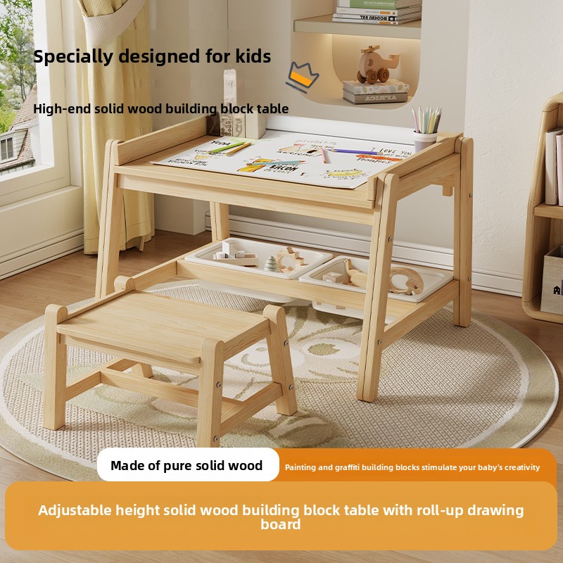 Massief houten tafels en stoel - Baby Nursery Table recensie en prijs
