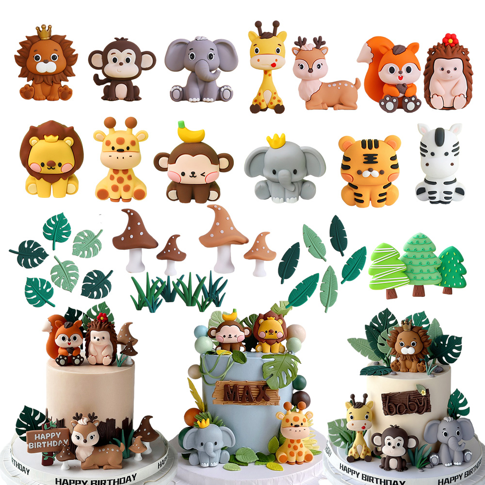 Safari Animal Cake Toppers Set - Baby Nursery Jungle Theme recensie en prijs