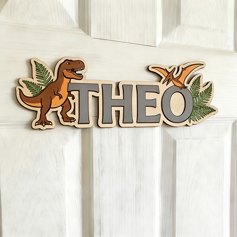 Gepersonaliseerd dinosaurusnaa - Baby Nursery Baby recensie en prijs