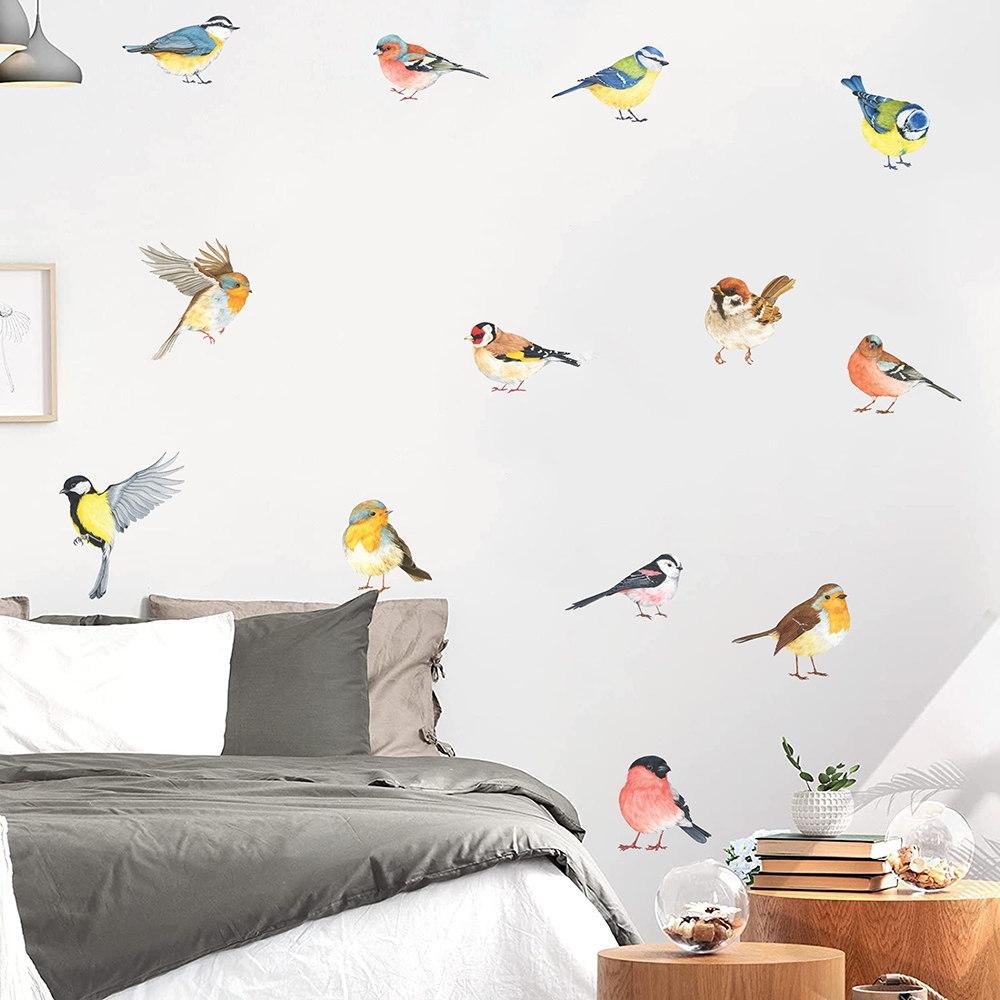 13 stuks kleine vogels muursti - Baby Nursery Panelling recensie en prijs