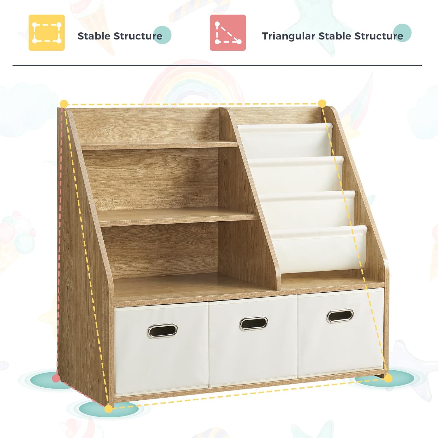 Montessori houten boekenplank  - Baby Nursery Bookshelf recensie en prijs