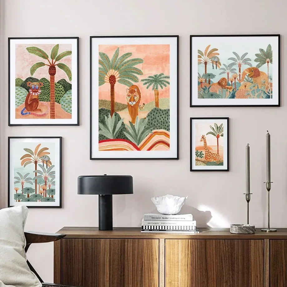 Boho Jungle Dieren Tijger Aap  - Baby Nursery Jungle Animals recensie en prijs