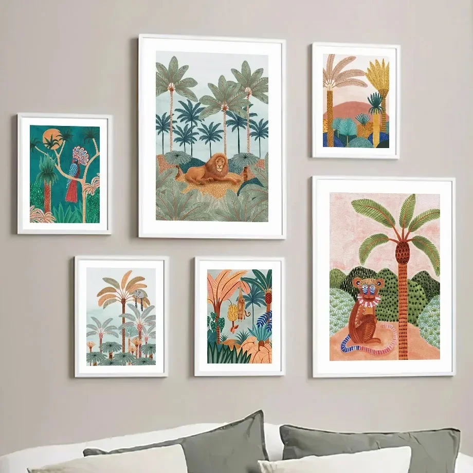 Boho Jungle Dieren Tijger Aap  - Baby Nursery Jungle Animals recensie en prijs