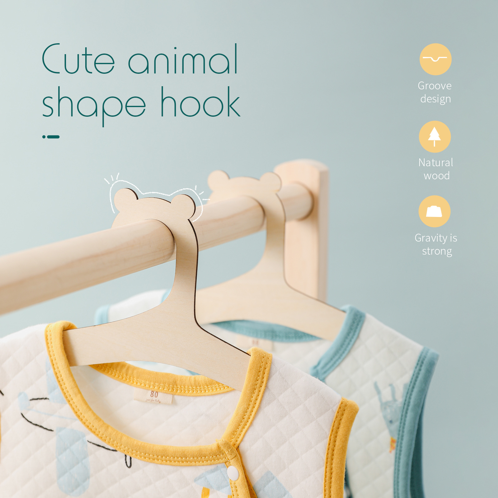 5/10 stuks houten babyhangers  - Baby Nursery Uniform recensie en prijs