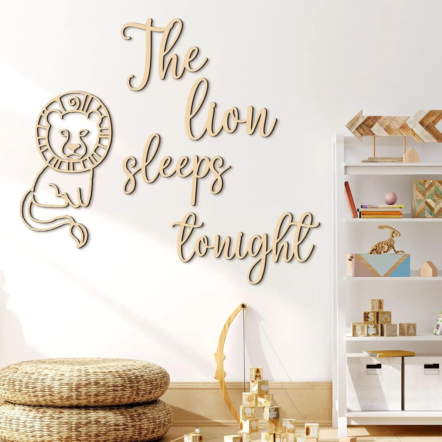 De leeuw slaapt vanavond houte - Baby Nursery Jungle Theme recensie en prijs