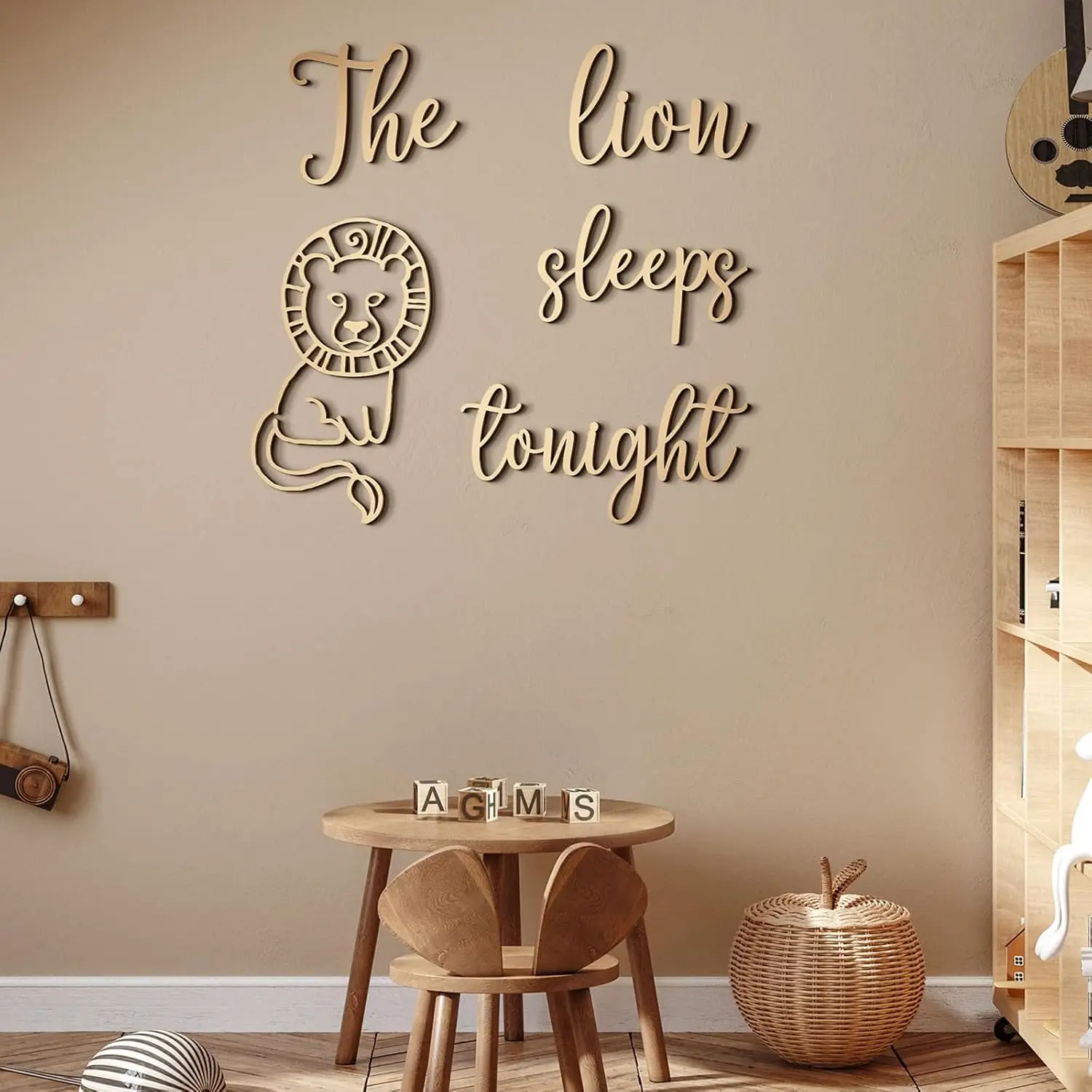 De leeuw slaapt vanavond houte - Baby Nursery Jungle Theme recensie en prijs
