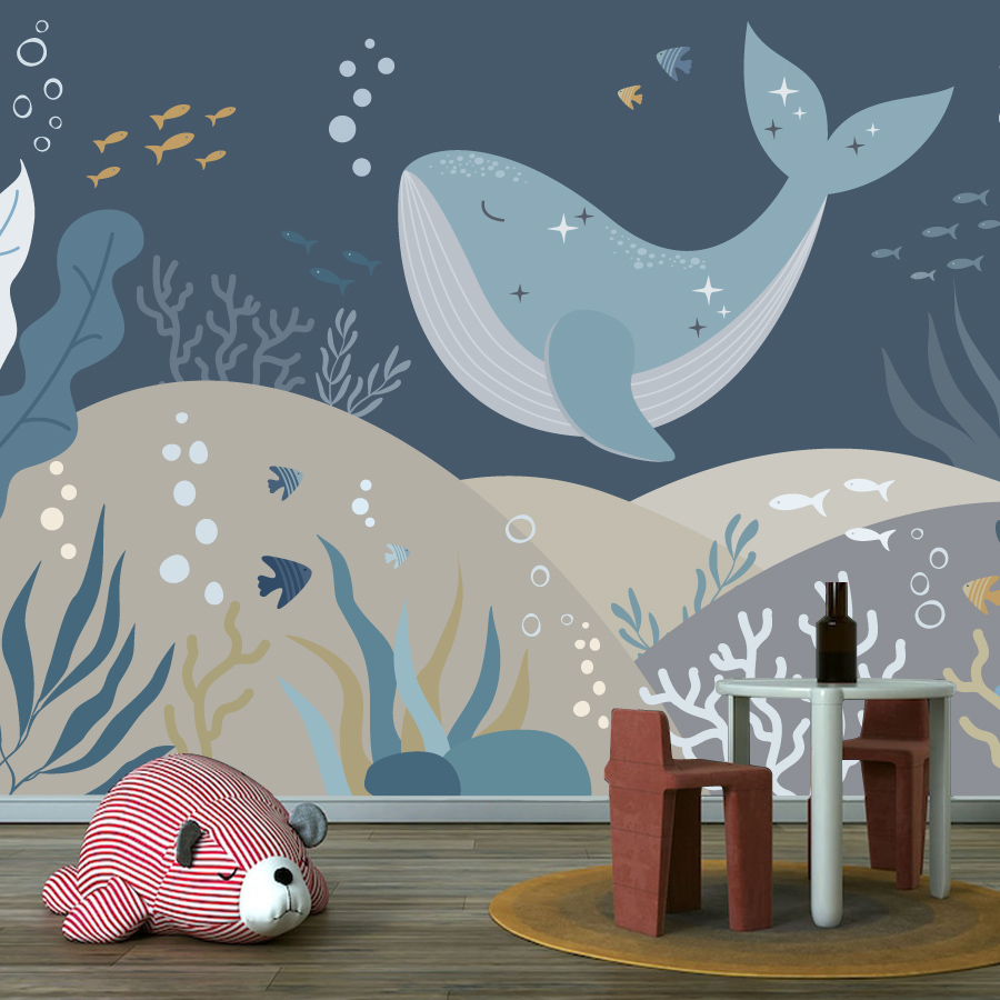 10+ Schattige Cartoon Walvis B - Baby Nursery Peel And Stick Wallpaper recensie en prijs